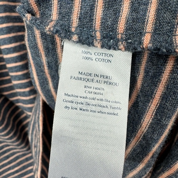 Faherty Size Small Striped Polo Shirt Long Sleeve Soft Cotton - Picture 4 of 6